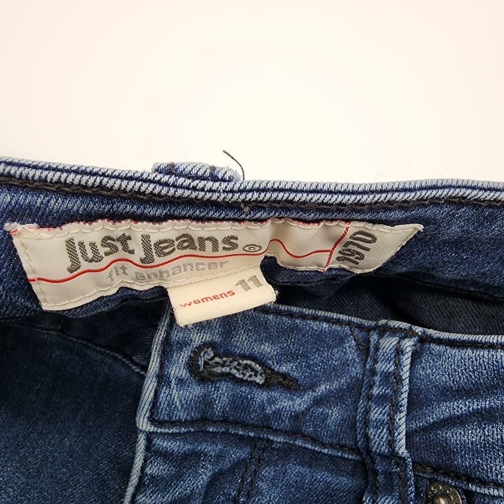 Womens 11 Just Jeans Fit Enhancer Blue Straight Leg Jeans - Picture 2 of 16